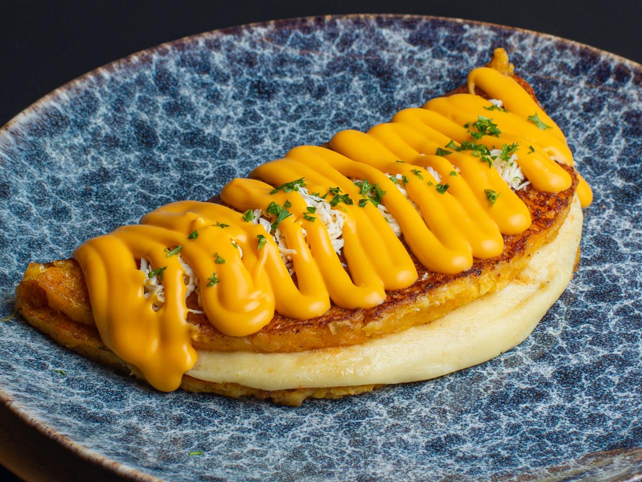 Cachapa con Queso Cheddar